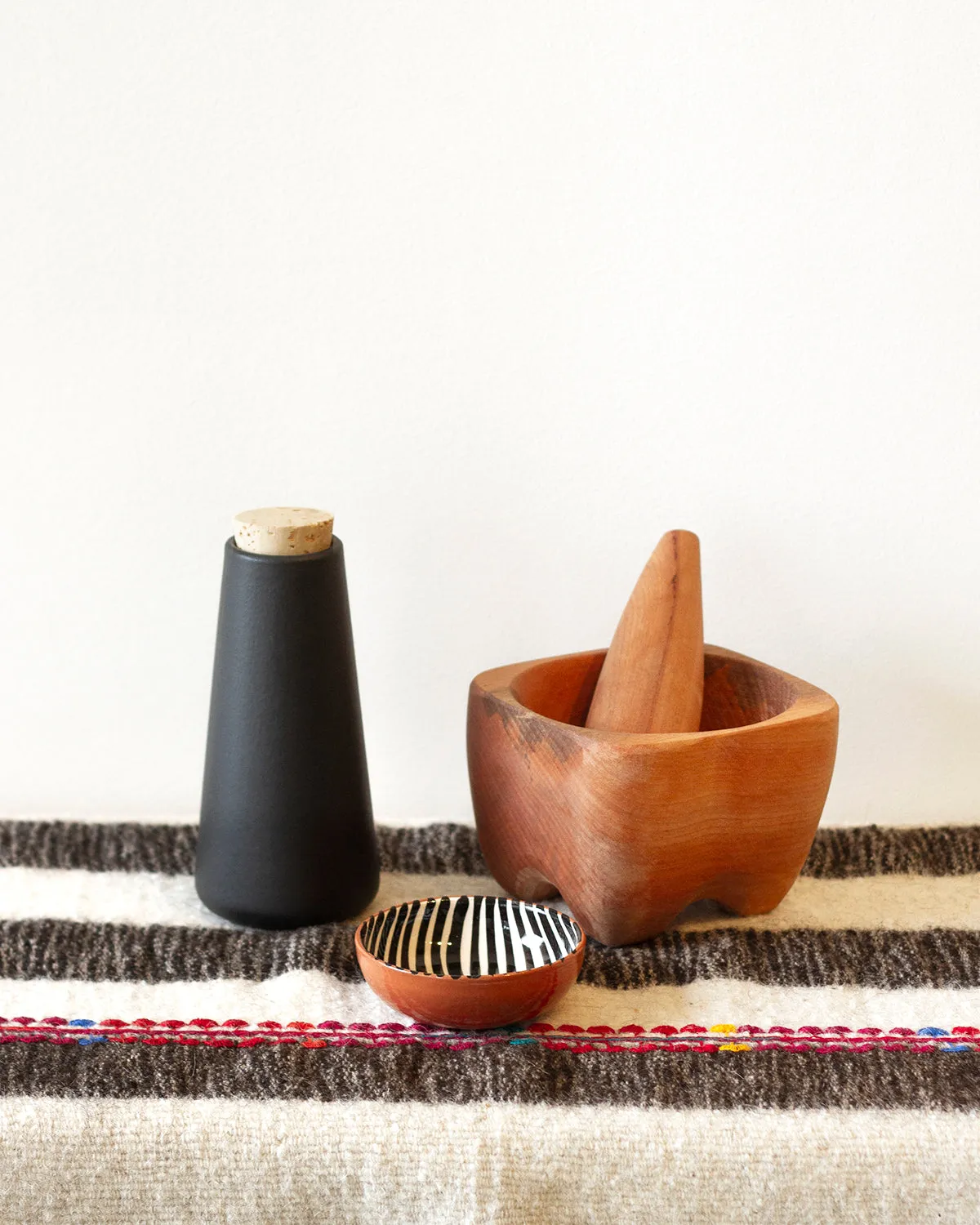 Rauli Hand Carved Solid Wood Mortar and Pestle