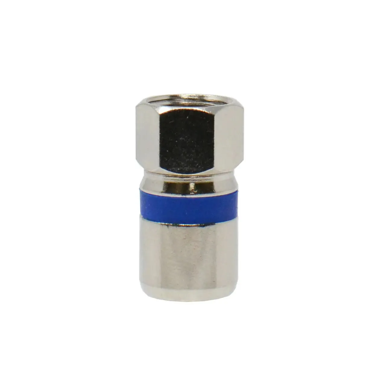RG6 Dual Shield Coaxial to Self Lock F-Type Compression Connector