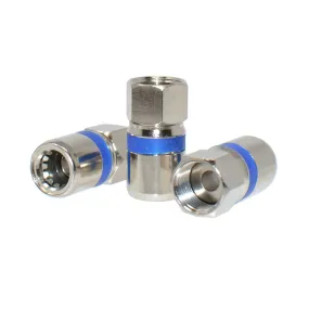 RG6 Dual Shield Coaxial to Self Lock F-Type Compression Connector