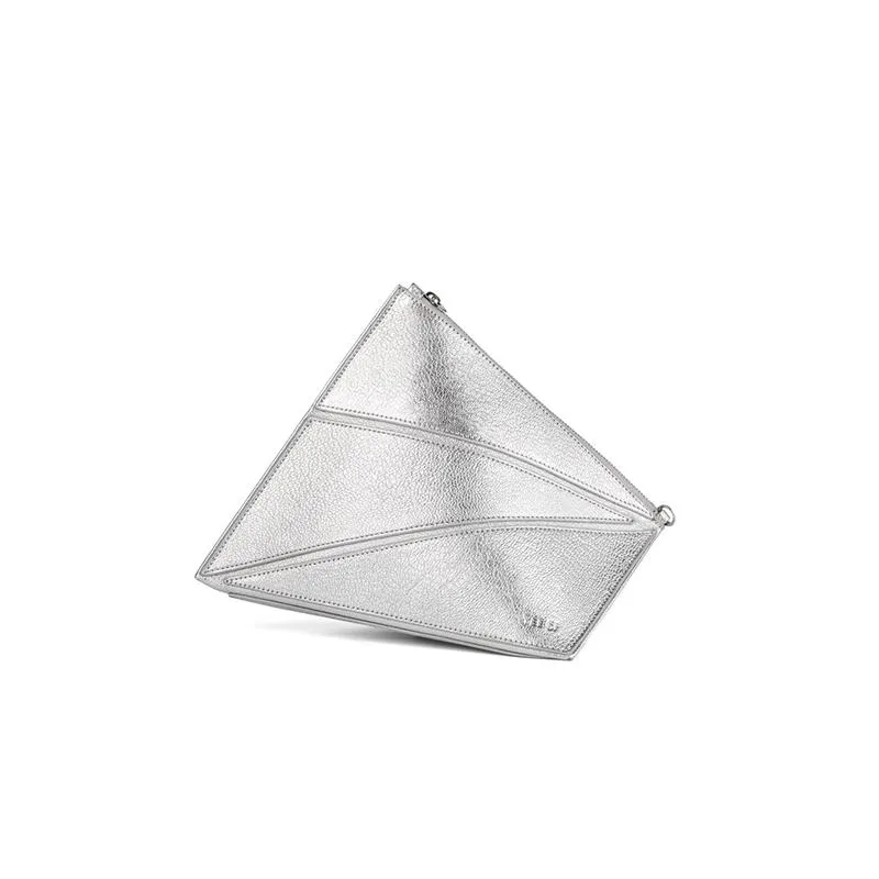 Rock Mini Foldable Crossbody Bag - Silver