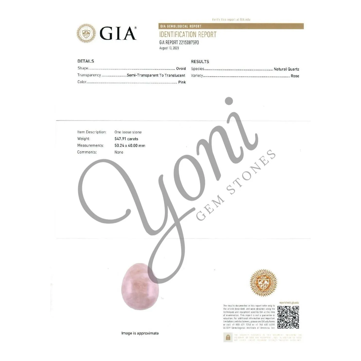 Rose Quartz Yoni Eggs - Drilled