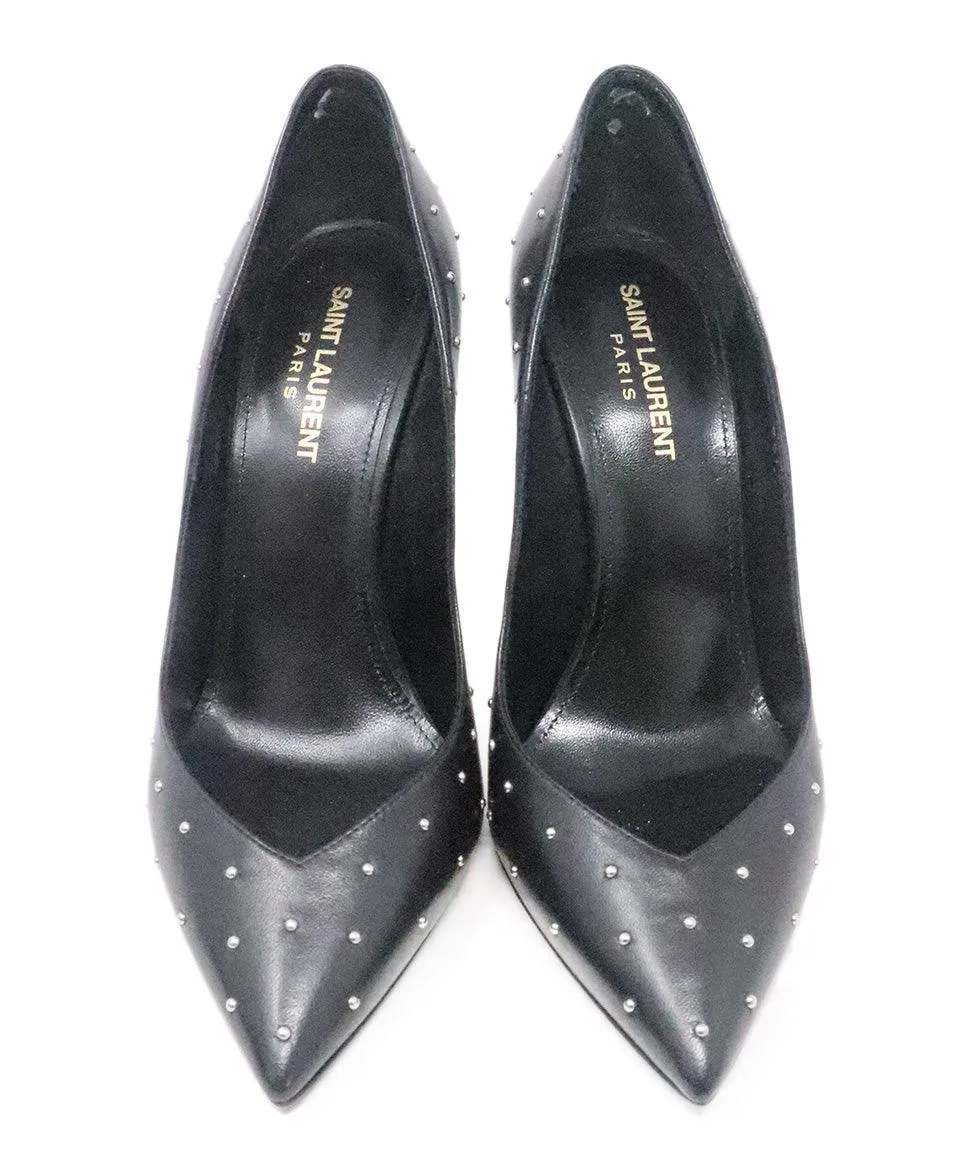 Saint Laurent Black Studded Heels sz 8.5