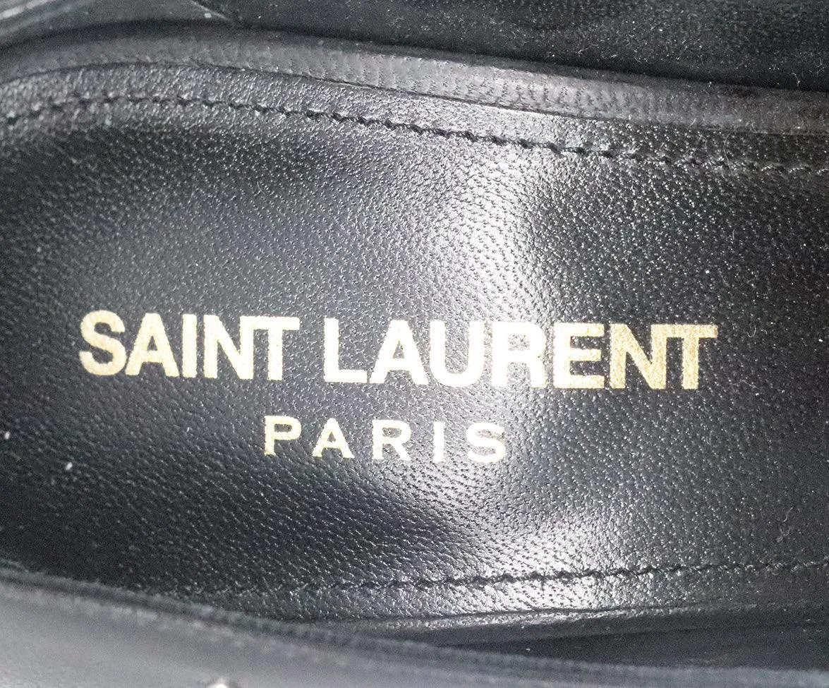 Saint Laurent Black Studded Heels sz 8.5