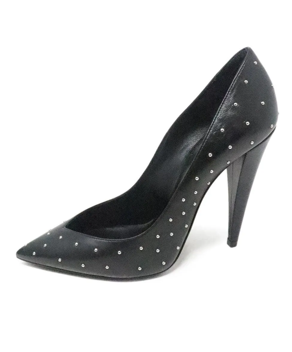 Saint Laurent Black Studded Heels sz 8.5