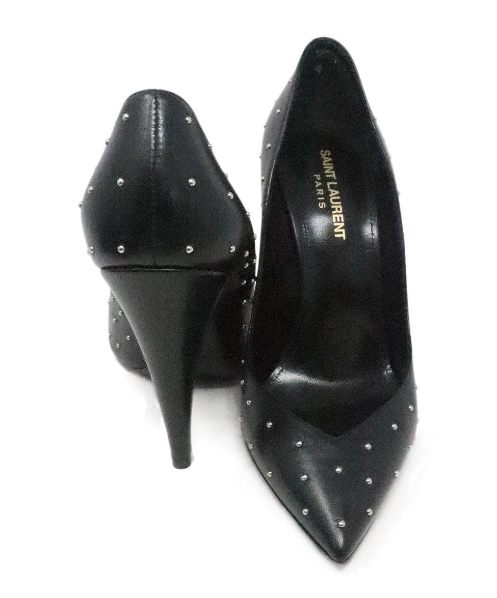 Saint Laurent Black Studded Heels sz 8.5