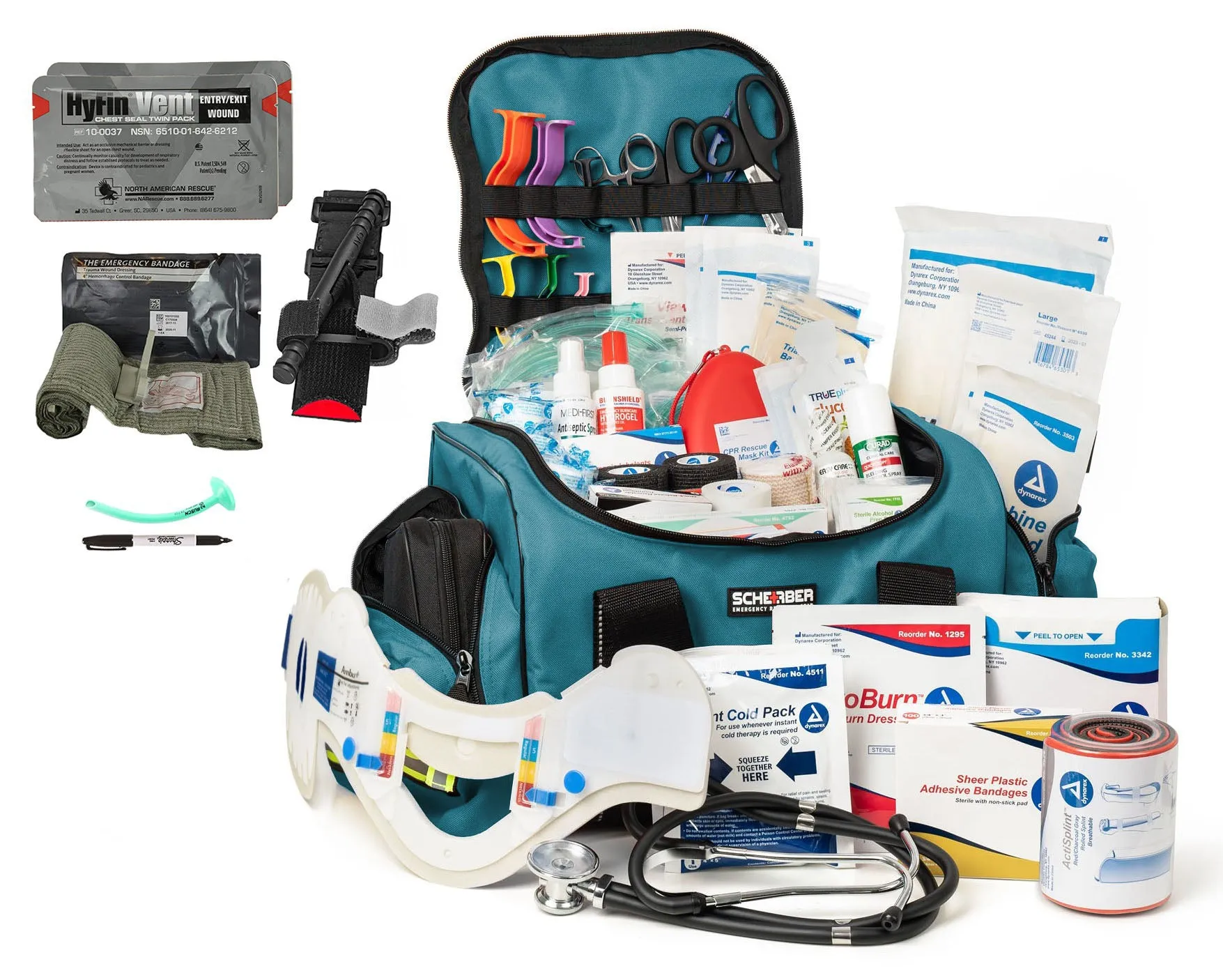 Scherber Intermediate First Responder Trauma Kit W/Bleeding Control - Fully Stocked
