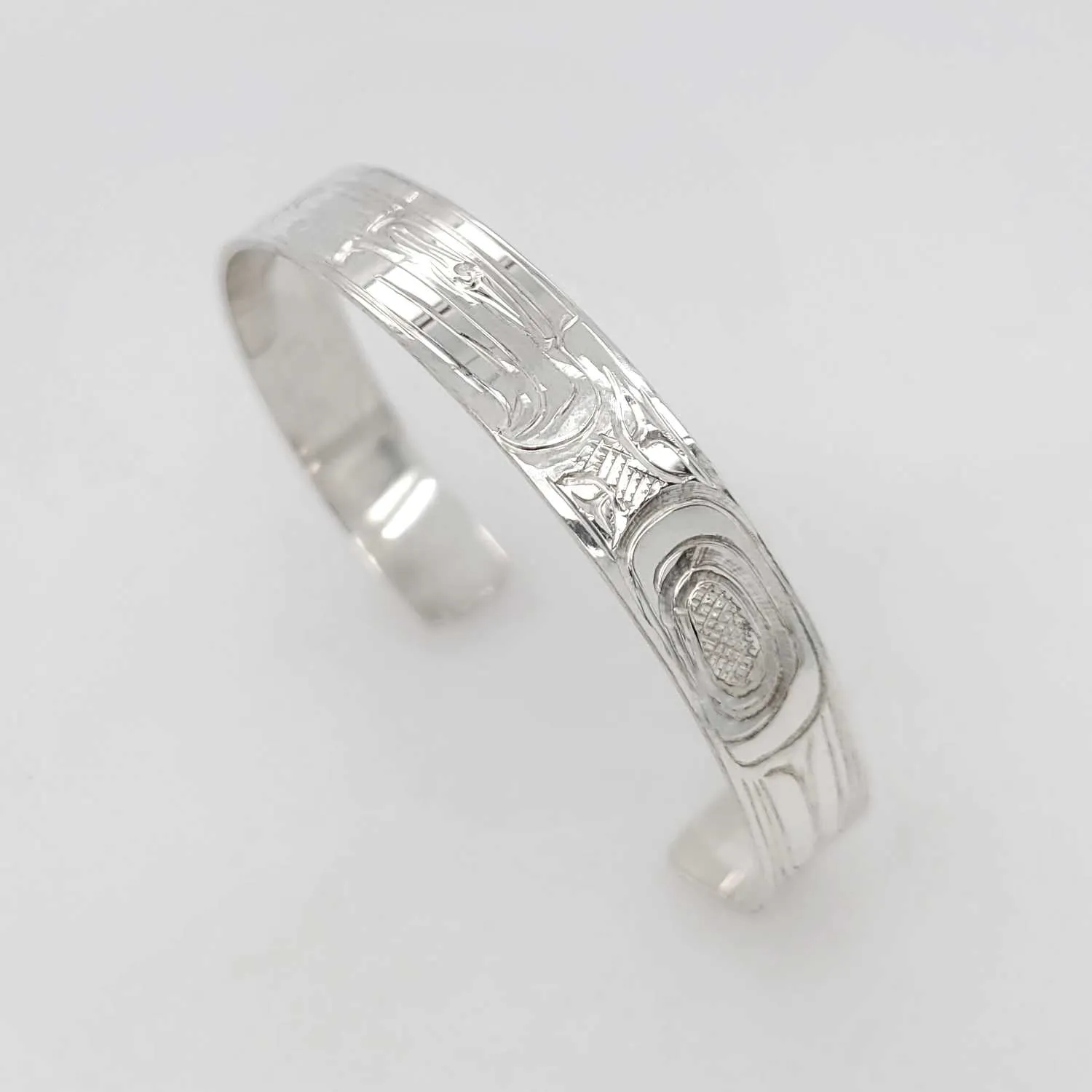 Silver 3/8 inch Thunderbird Bracelet