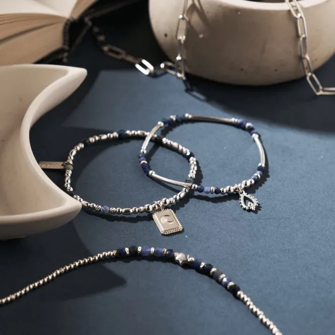 Silver Diamond Cut Chain With Moon Magic Pendant SCDC23350