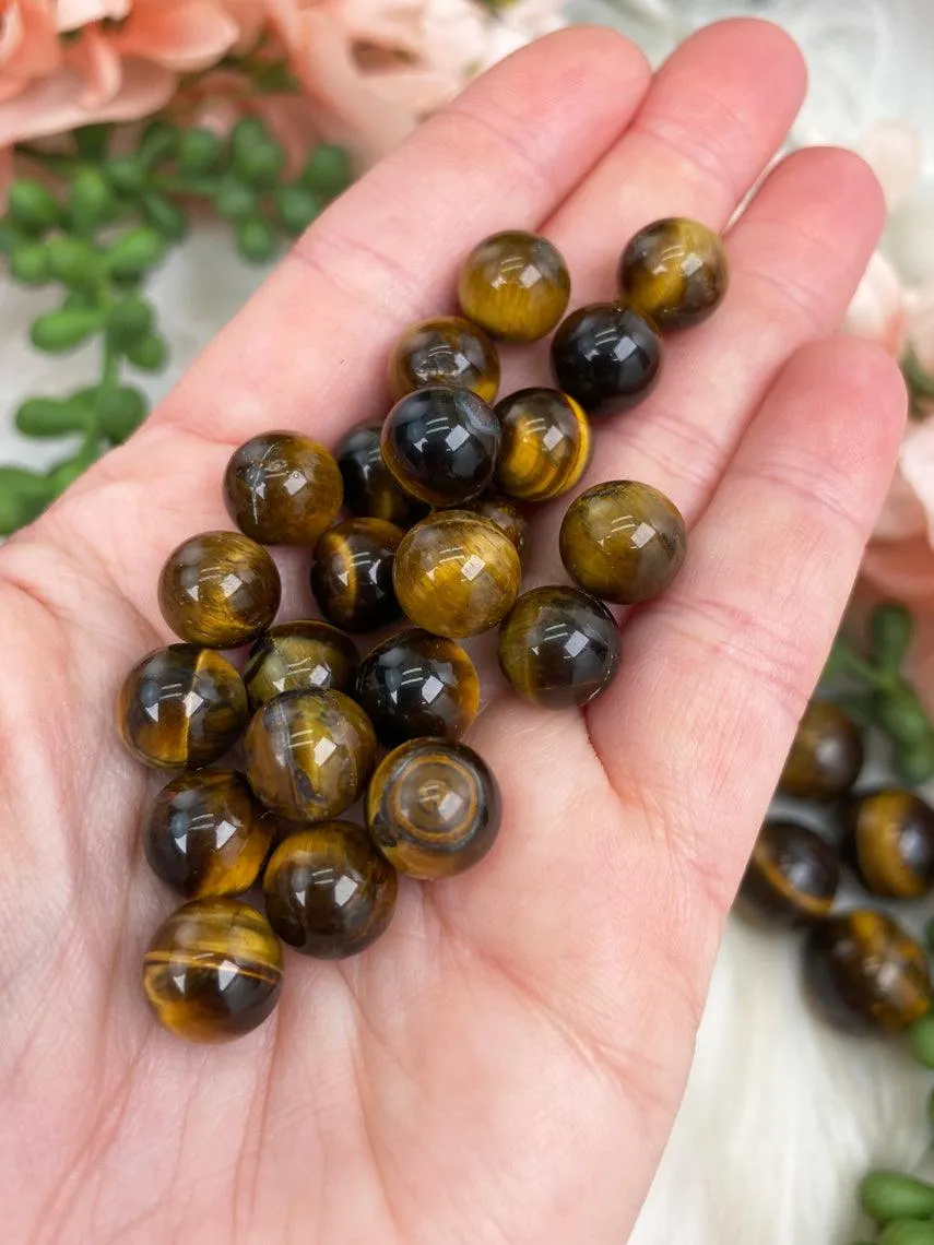 Small Tiger Eye Spheres