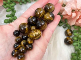 Small Tiger Eye Spheres