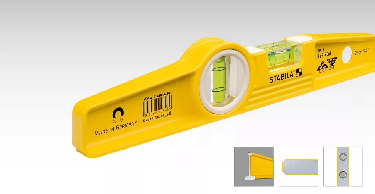 Stabila Type 81SM Die Cast Magnetic Torpedo Level (10")