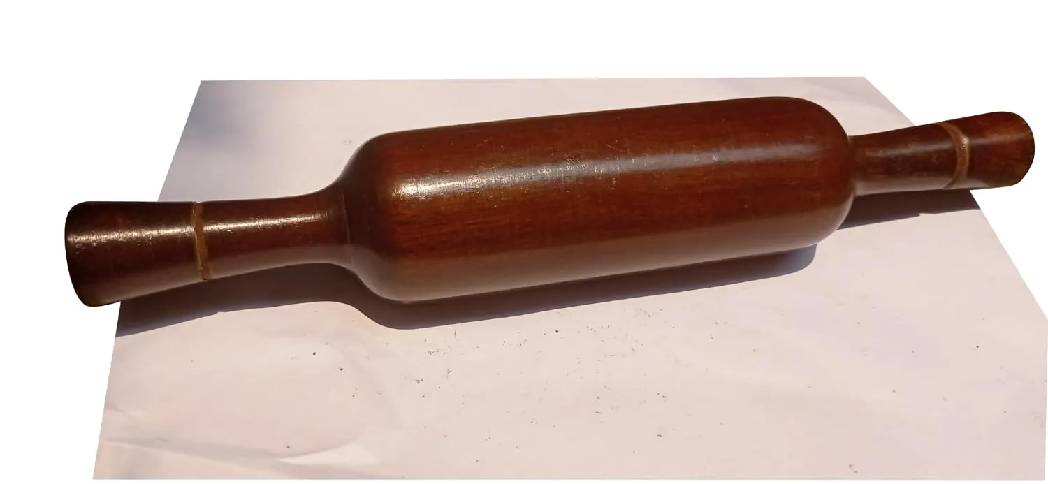 SWH Wooden Rolling Pin Roller / Roti Belan Sheesham Rose Wood 0 Chapate Belan Handmade (Set of 1))