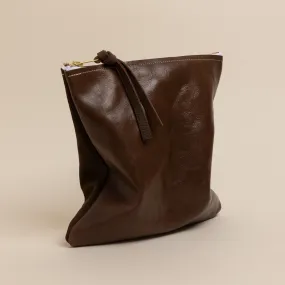 Upcycled Chocolate/ Chocolate Suede Mini Halfie