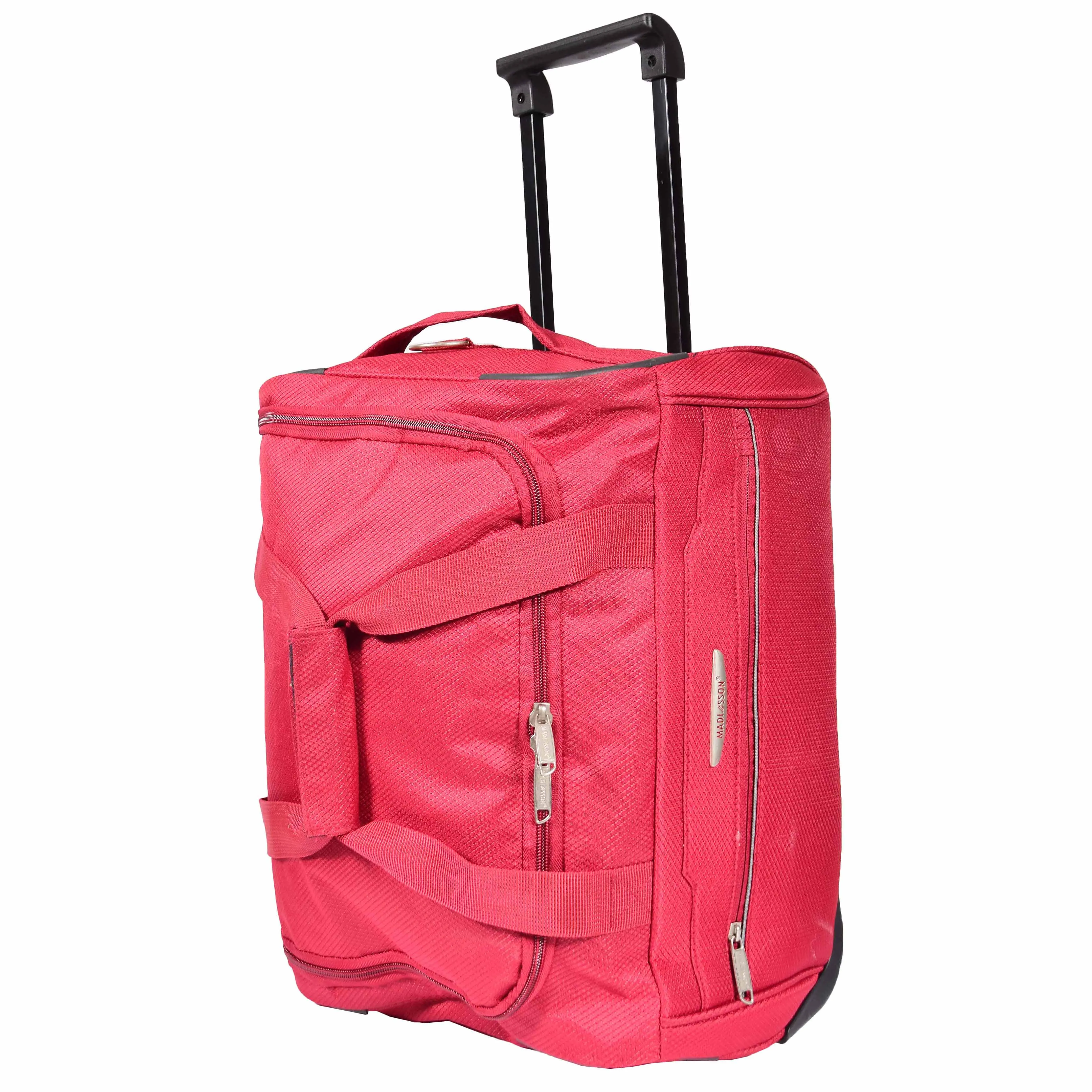 Wheeled Holdall Duffle Mid Size Bag HOL214 Red