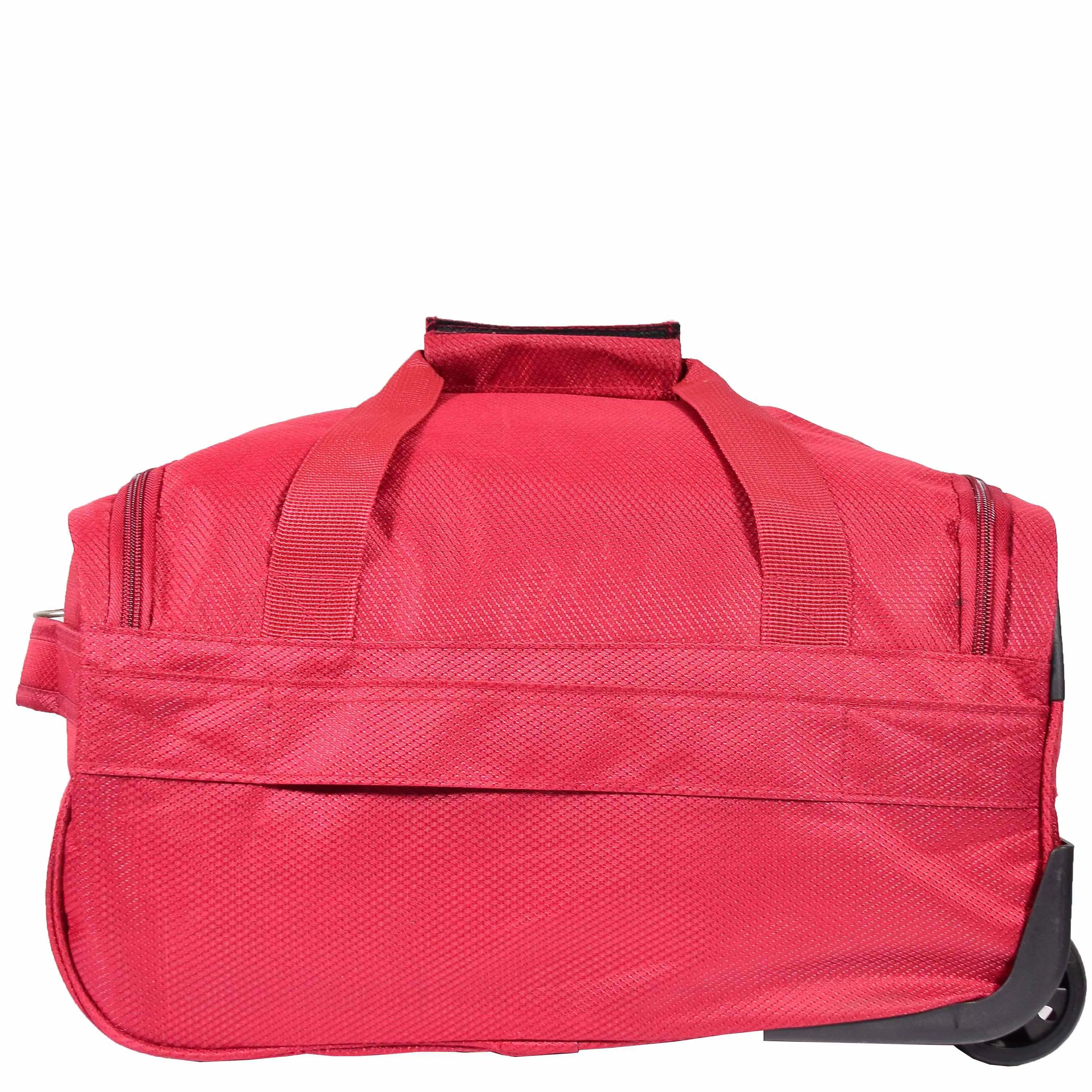 Wheeled Holdall Duffle Mid Size Bag HOL214 Red