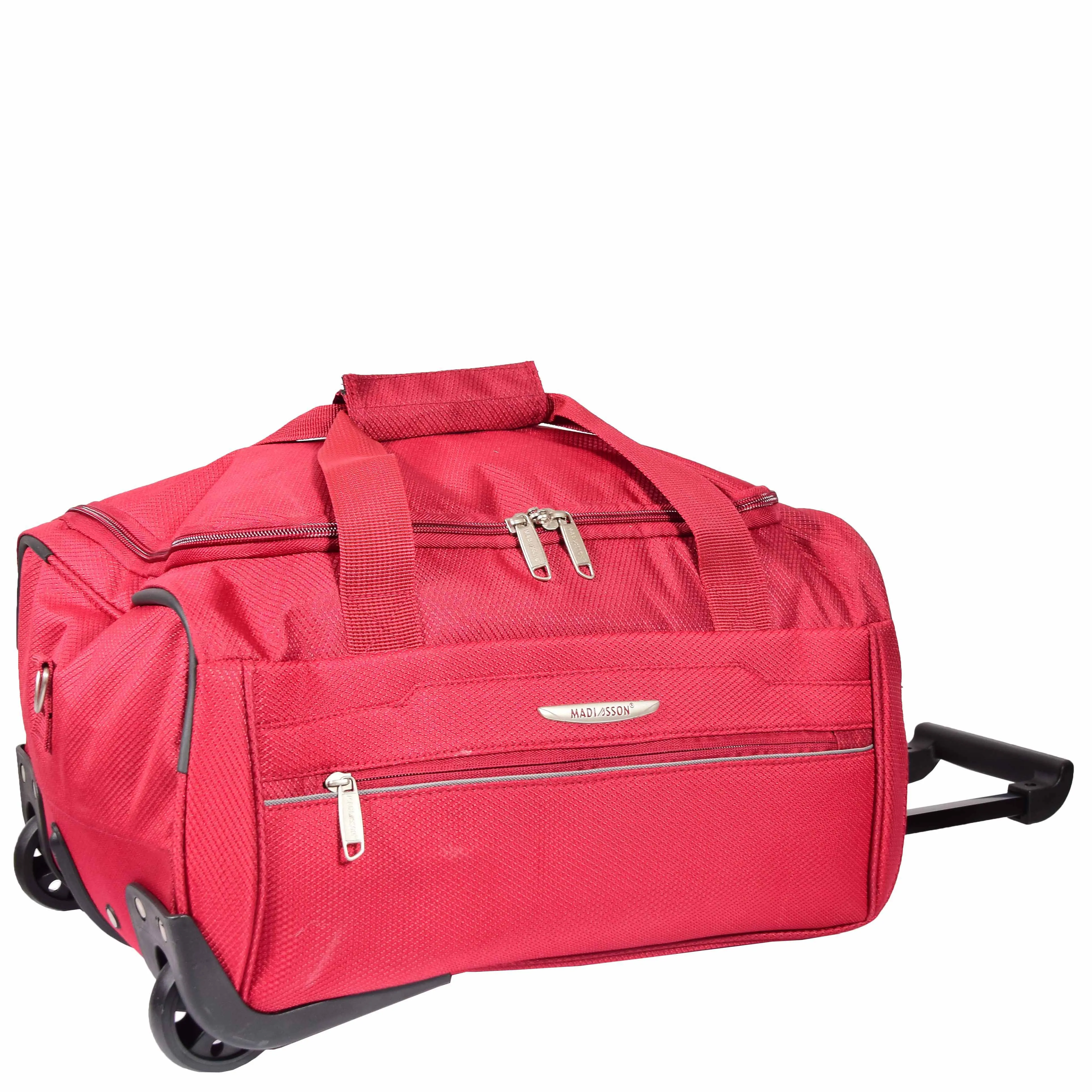Wheeled Holdall Duffle Mid Size Bag HOL214 Red